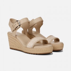 Naturalizer Shoes for Women - Stella Wedge Sandal Beige Multi LF37-1587W7