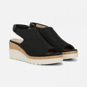 Naturalizer Shoes for Women - SOUL Giselle Wedge Sandal Black QR47-9297R3