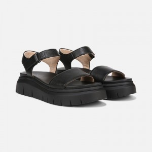 Naturalizer Shoes for Women - SOUL Poppi Wedge Sandal Black WO82-1242K3