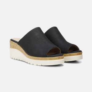 Naturalizer Shoes for Women - Soul Goodtimes Mule Wedge Sandal Black NG66-8576Z3
