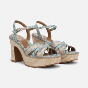 Naturalizer Shoes for Women - Katalina Platform Sandal Blue TD76-7626M5