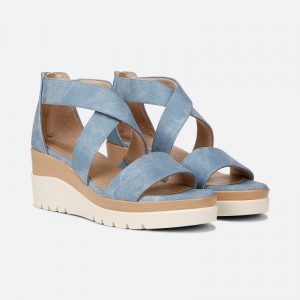 Naturalizer Shoes for Women - Soul Goodtimes Wedge Sandal Blue QH60-7580K0