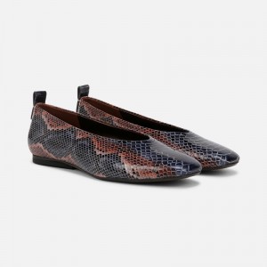 Naturalizer Shoes for Women - 27 Edit Carla Flat Blue / Snake EV36-0106B1