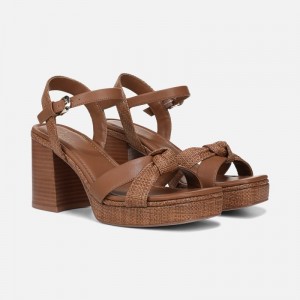 Naturalizer Shoes for Women - 27 EDIT Peyton Platform Sandal Brown KB86-1516S2