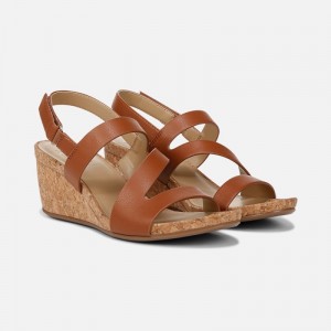 Naturalizer Shoes for Women - Adria Wedge Sandal Brown YM96-3496F5