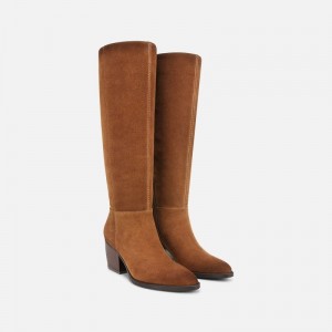 Naturalizer Shoes for Women - Fae Wide Calf Knee High Boot Brown XC41-5501L5