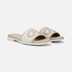 Naturalizer Shoes for Women - Genevieve Slide Sandal Brown OU81-6881Z9