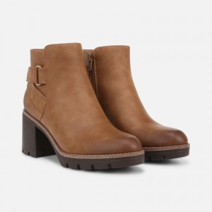 Naturalizer Shoes for Women - Madalynn Strap Bootie Brown KM47-9287J9