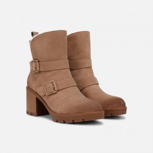 Naturalizer Shoes for Women - Verney Moto Water Repellent Bootie Brown LV46-3096Q4