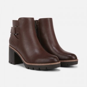 Naturalizer Shoes for Women - Madalynn Strap Bootie Chocolate BB49-0249V3