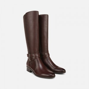 Naturalizer Shoes for Women - Rena Wide Calf Riding Boot Chocolate / Brown PV86-9906N8