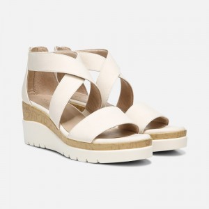 Naturalizer Shoes for Women - Soul Goodtimes Wedge Sandal Cream IB68-1158X2