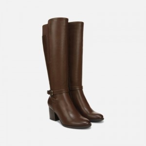 Naturalizer Shoes for Women - SOUL Uptown Wide Calf Knee High Boot Dark Brown BL95-2135A9