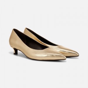 Naturalizer Shoes for Women - Natalia Kitten Heel Dark Gold WE21-8031U3