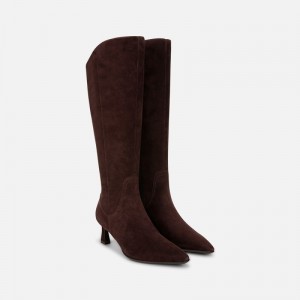 Naturalizer Shoes for Women - Deesha Narrow Calf Knee High Boot Dark Red ZD27-9107X1
