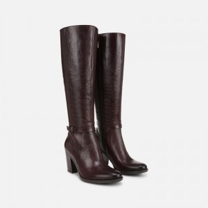 Naturalizer Shoes for Women - Kalina Knee High Boot Dark Red QG33-6223U0