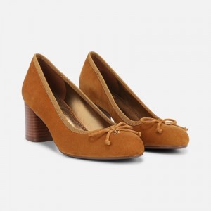Naturalizer Shoes for Women - Sienna Block Heel Pump Dark Yellow CG24-8604B0