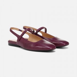 Naturalizer Shoes for Women - Connie Mary Jane Slingback Flat Deep Purple BI44-5104C0