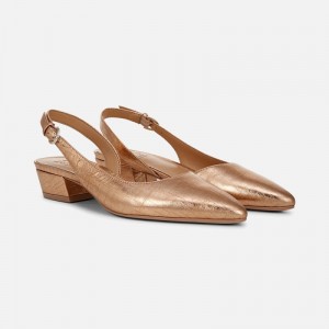 Naturalizer Shoes for Women - Banks Pointed Toe Flat Gold BI78-0028I4