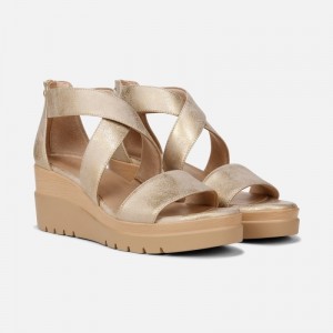 Naturalizer Shoes for Women - Soul Goodtimes Wedge Sandal Gold ID10-7880T4