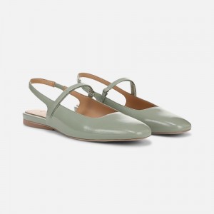 Naturalizer Shoes for Women - Connie Mary Jane Slingback Flat Green ZW70-6080K6