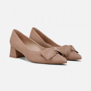 Naturalizer Shoes for Women - Mavis Bow Pump Grey Brown WZ75-1735Z6