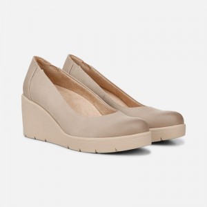 Naturalizer Shoes for Women - SOUL About Time Wedge Pump Grey Brown SV64-5844D3