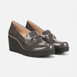 Naturalizer Shoes for Women - SOUL Achieve Wedge Grey Brown IL67-4077J8