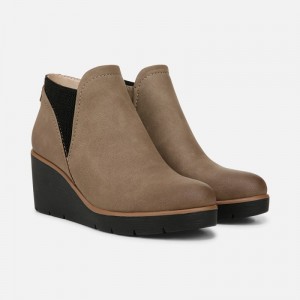 Naturalizer Shoes for Women - SOUL Affirm Weather Resistant Ankle Booties Grey Brown ER89-4159H2