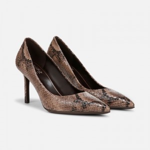 Naturalizer Shoes for Women - Anna Pump Grey Brown / Snake OT02-7162P7