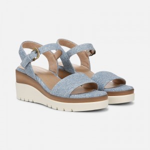 Naturalizer Shoes for Women - SOUL Graciela Wedge Sandal Light Blue BS13-9223T7