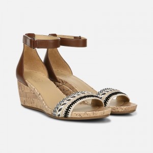 Naturalizer Shoes for Women - Areda Wedge Sandal Multi / Brown HB19-0669T5