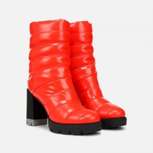 Naturalizer Shoes for Women - Think Royln Crosswalk Water Repellent Bootie Red QI46-2046N4