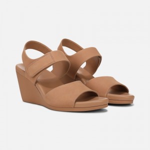 Naturalizer Shoes for Women - Imani Wedge Sandal Rose Gold RN61-9951H8