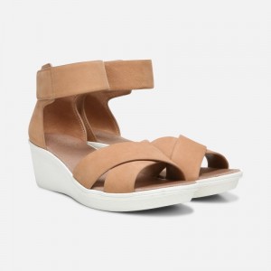 Naturalizer Shoes for Women - Riviera Wedge Sandal Rose Gold UL08-1528T0