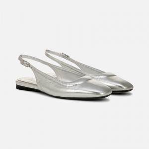 Naturalizer Shoes for Women - 27 EDIT Cadence Slingback Flat Silver WY24-3024W9