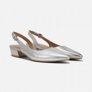 Naturalizer Shoes for Women - Banks Pointed Toe Flat Silver IE75-8455Q3