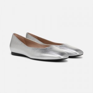 Naturalizer Shoes for Women - Chelsea Ballet Flat Silver FV16-3456B3