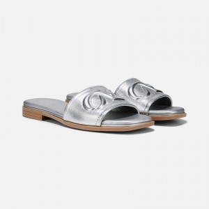 Naturalizer Shoes for Women - Genevieve Slide Sandal Silver OE31-4151P6