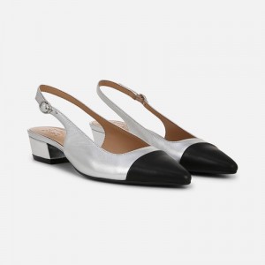 Naturalizer Shoes for Women - Banks Slingback Silver / Black BY26-2586F4
