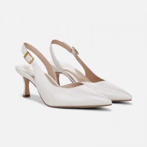 Naturalizer Shoes for Women - 27 EDIT Felicia 4 Slingback Dress Shoe White NI29-0139N3