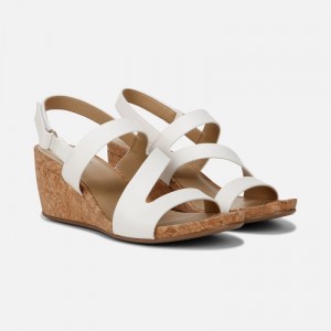 Naturalizer Shoes for Women - Adria Wedge Sandal White FL91-1431K8