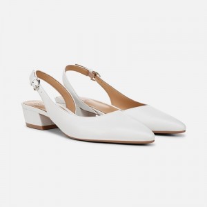 Naturalizer Shoes for Women - Banks Pointed Toe Flat White DA80-1830N2