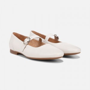 Naturalizer Shoes for Women - Kelly Mary Jane Flat White RR85-7855Y9