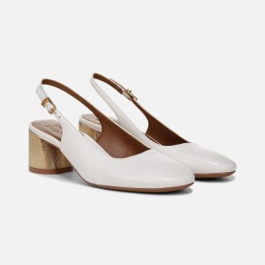 Naturalizer Shoes for Women - Lane Slingback Pump White CJ41-9301H5