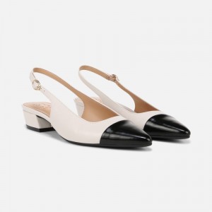 Naturalizer Shoes for Women - Banks Slingback White / Black MI94-7344R7