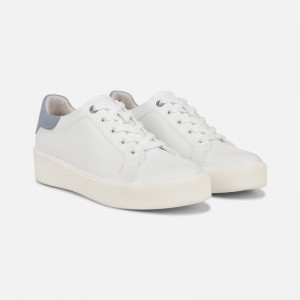 Naturalizer Shoes for Women - Morrison 2.0 Lace Up Sneaker White / Blue FR83-2663U8