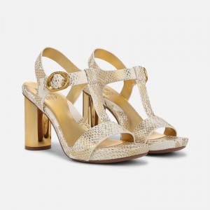 Naturalizer Shoes for Women - Jordis Dress Sandal White / Gold IX95-2835R8