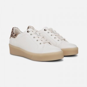 Naturalizer Shoes for Women - Morrison 2.0 Lace Up Sneaker White / Leopard RS22-3612Y0