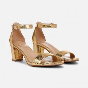 Naturalizer Shoes for Women - Limited Edition Vera Dress Sandal Yellow Metallic / Snake BE26-2546A3